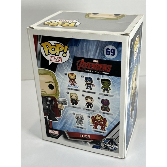 Funko POP! Marvel Avengers Age of Ultron Thor #69 Vinyl Figure Comics Superhero - Picture 6 of 12